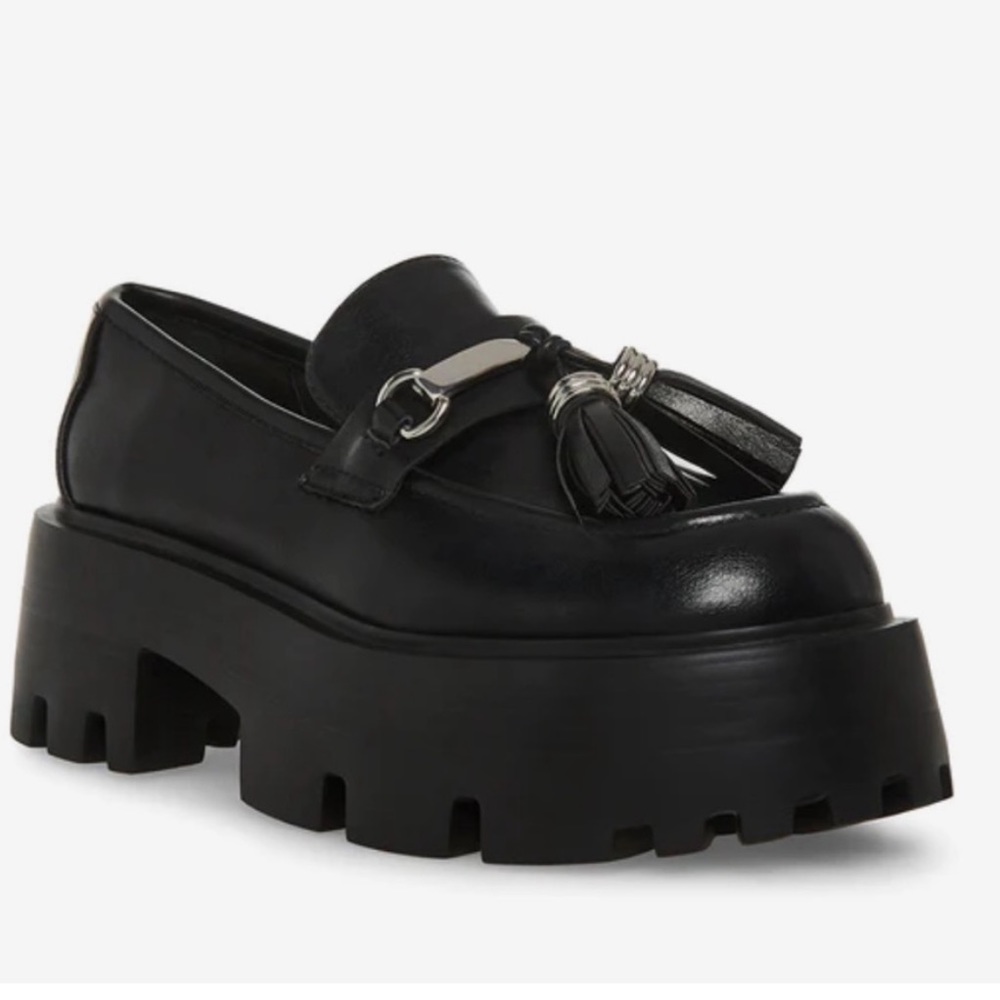 Steve Madden Major Black Platform Loafer